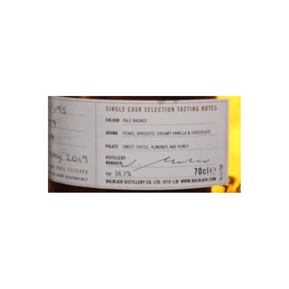 Balblair Single Cask 1997 21 Years Single Malt Whisky 3
