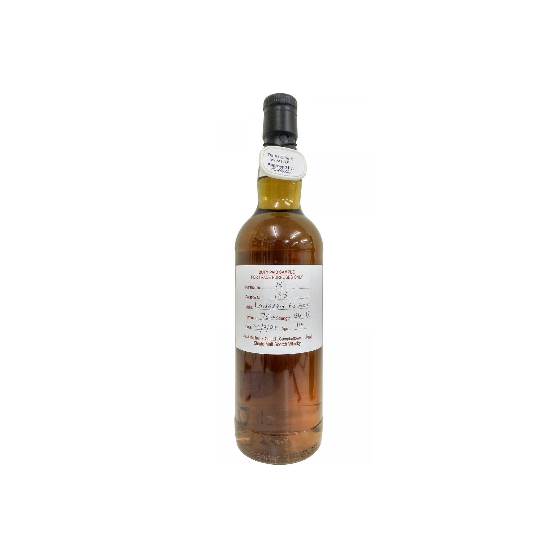 Longrow Duty Paid Sample - For Trade Purposes Only 2004 14 Years Single Malt Whisky
