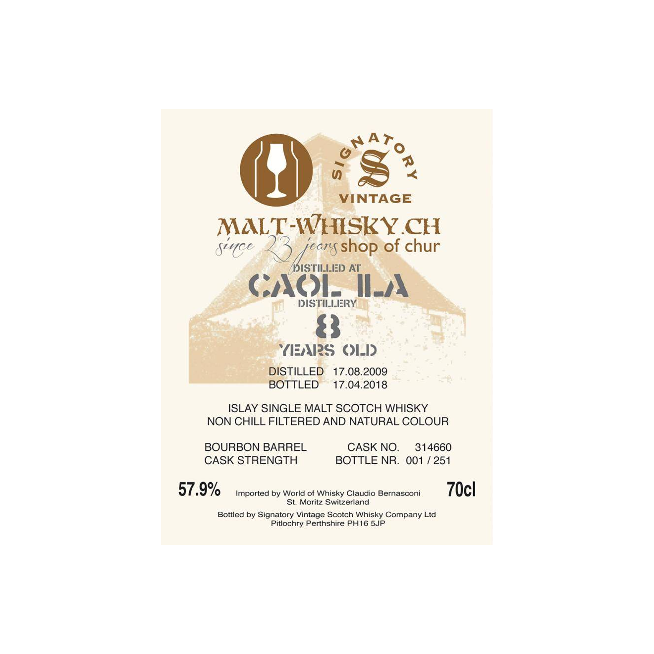 Caol Ila 2009 8 Years Single Malt Whisky 2