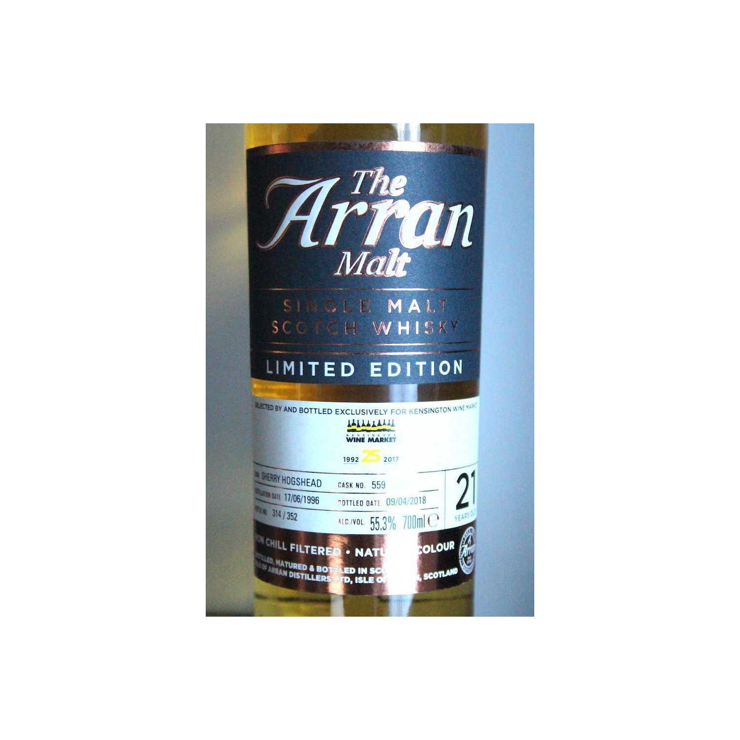 Arran Limited Edition 1996 21 Years Single Malt Whisky