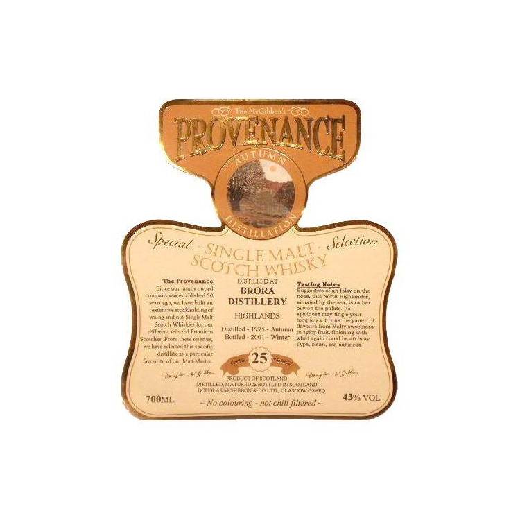 Brora McGibbon's Provenance 1975 25 Years Single Malt Whisky 2