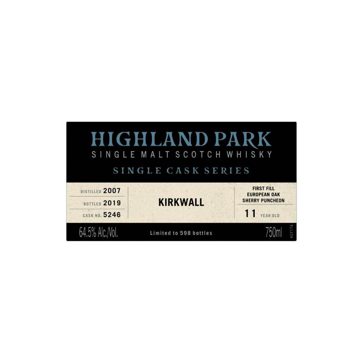 Highland Park Single Cask 2007 11 Years Single Malt Whisky 3