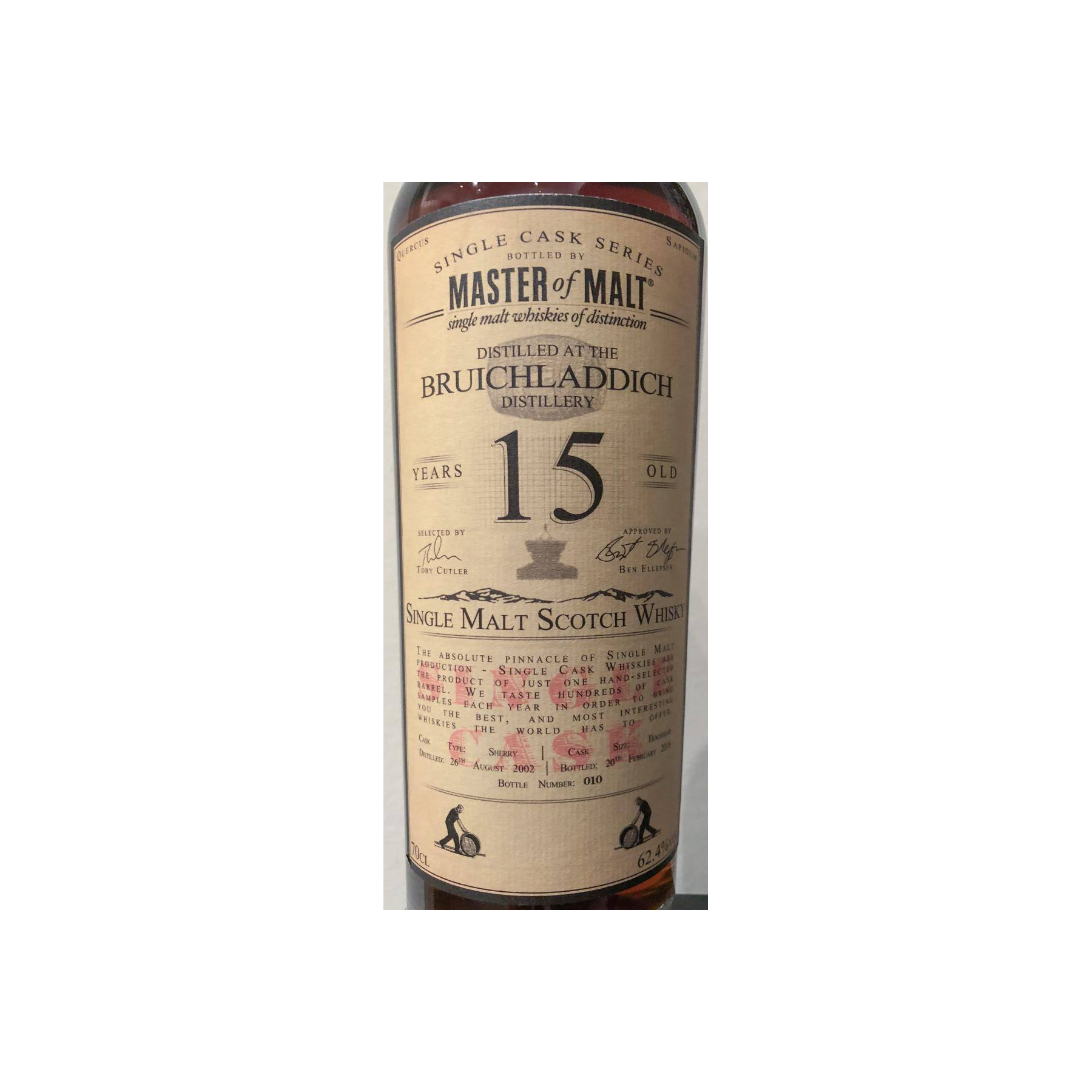 Bruichladdich Single Cask 2002 15 Years Single Malt Whisky 2