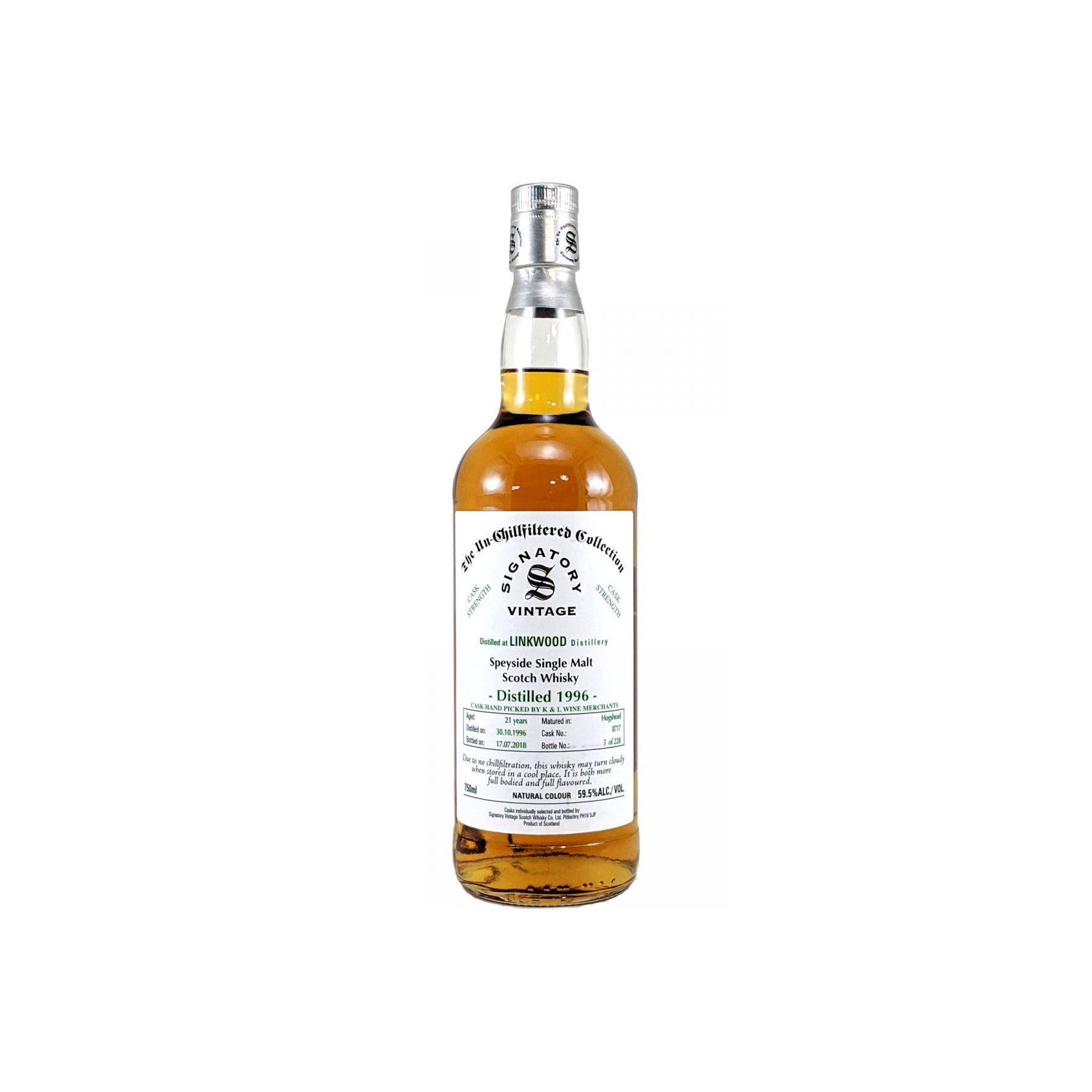 Linkwood The Un-Chillfiltered Collection 1996 21 Years Single Malt Whisky