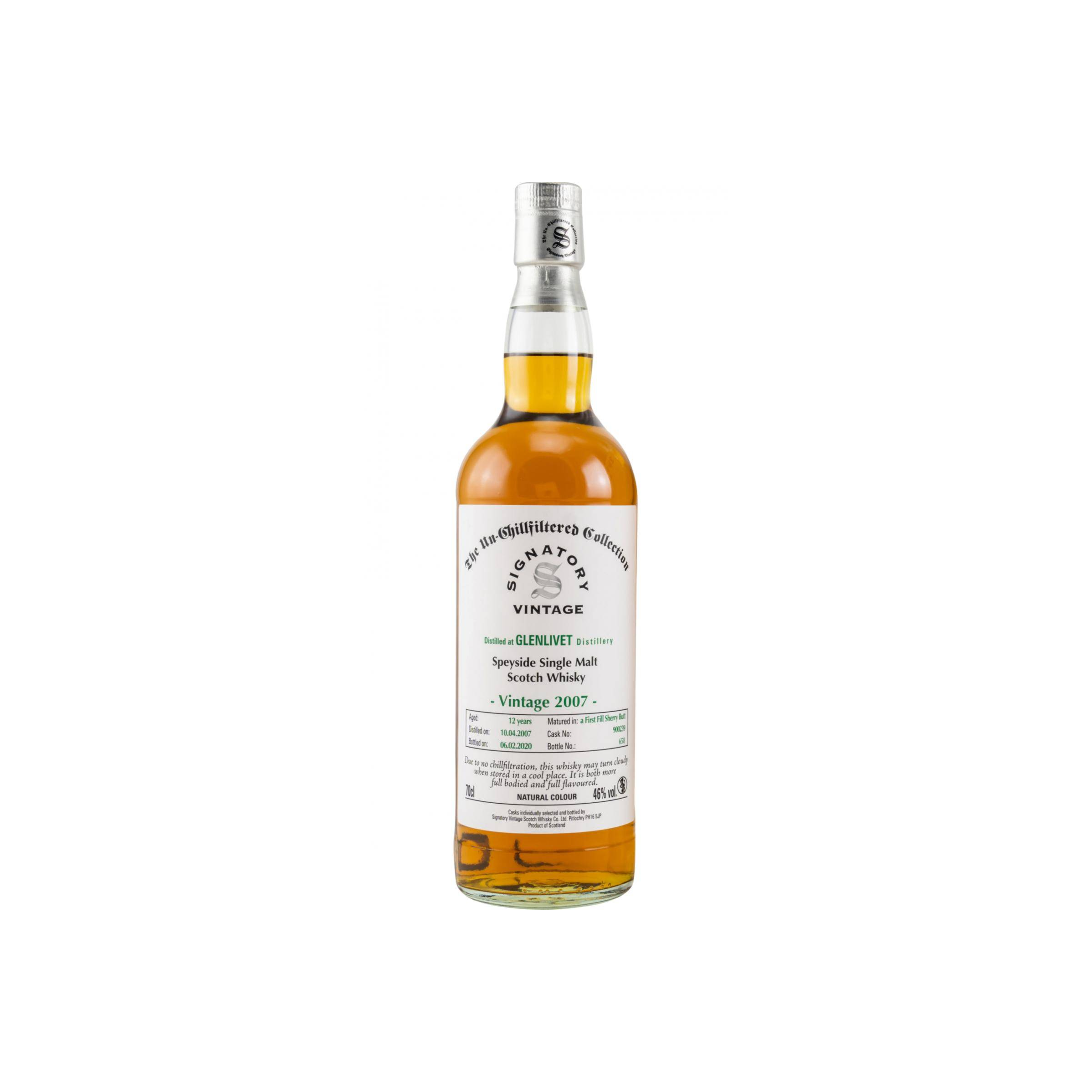 The Glenlivet The Un-Chillfiltered Collection 2007 12 Years Single Malt Whisky