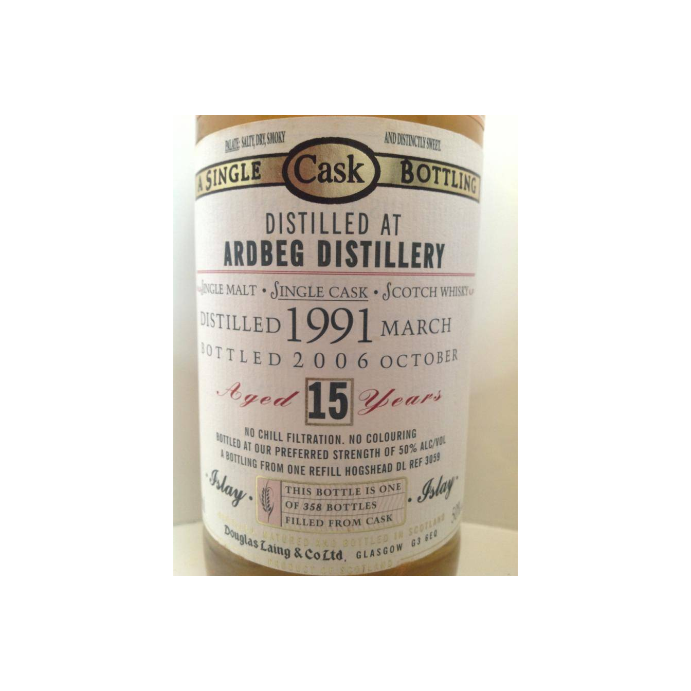 Ardbeg Old Malt Cask 1991 15 Years Single Malt Whisky 3