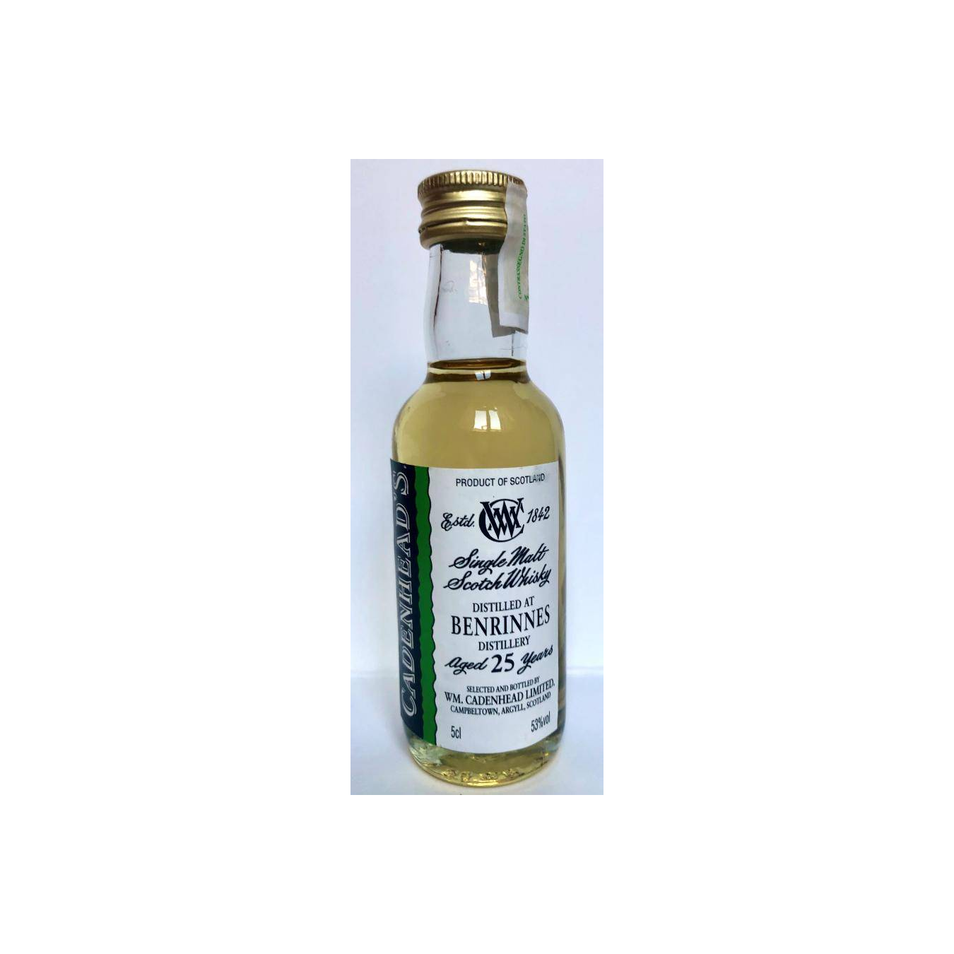 Benrinnes Miniature 1988 25 Years Single Malt Whisky