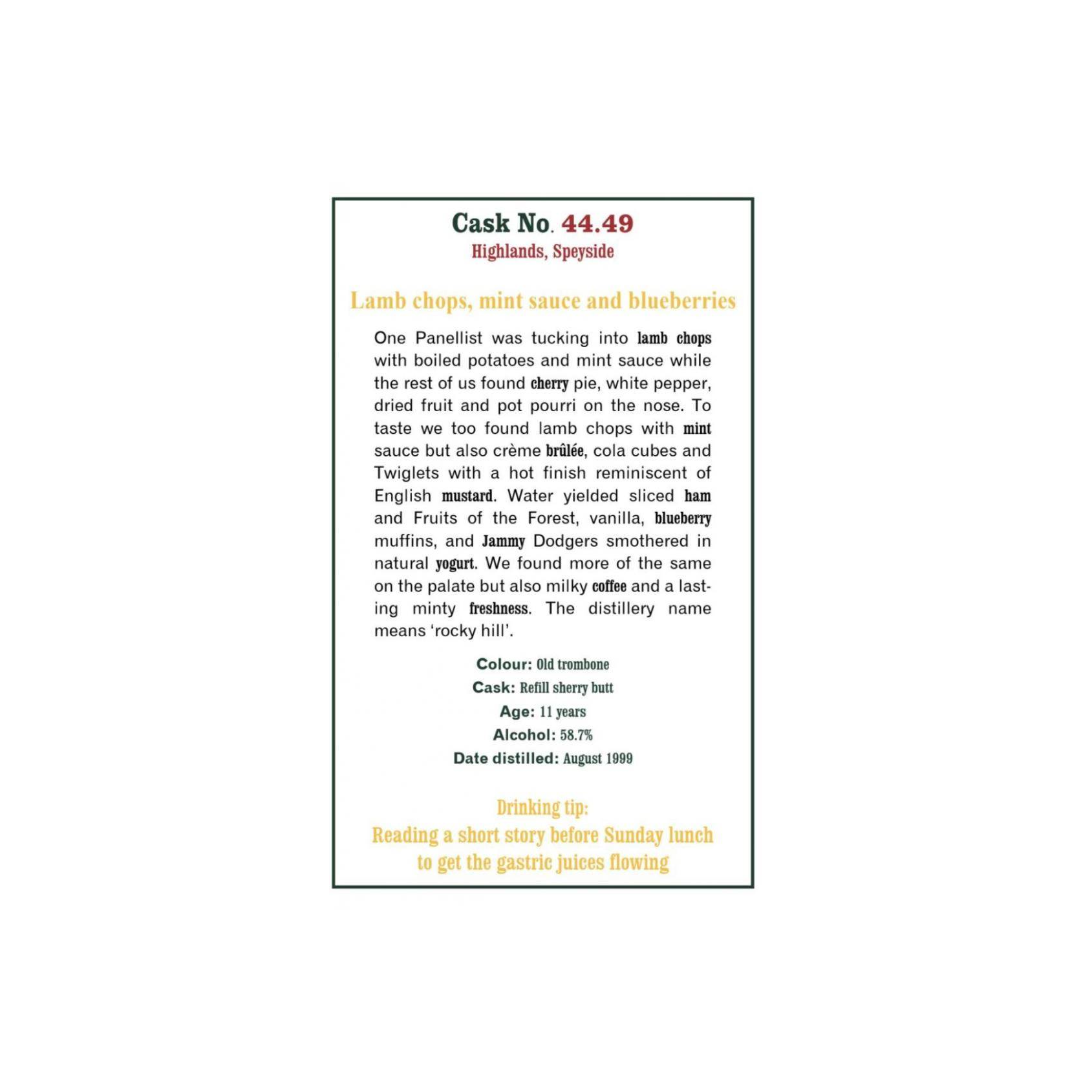 The Scotch Malt Whisky Society 1999 11 Years Single Malt Whisky
