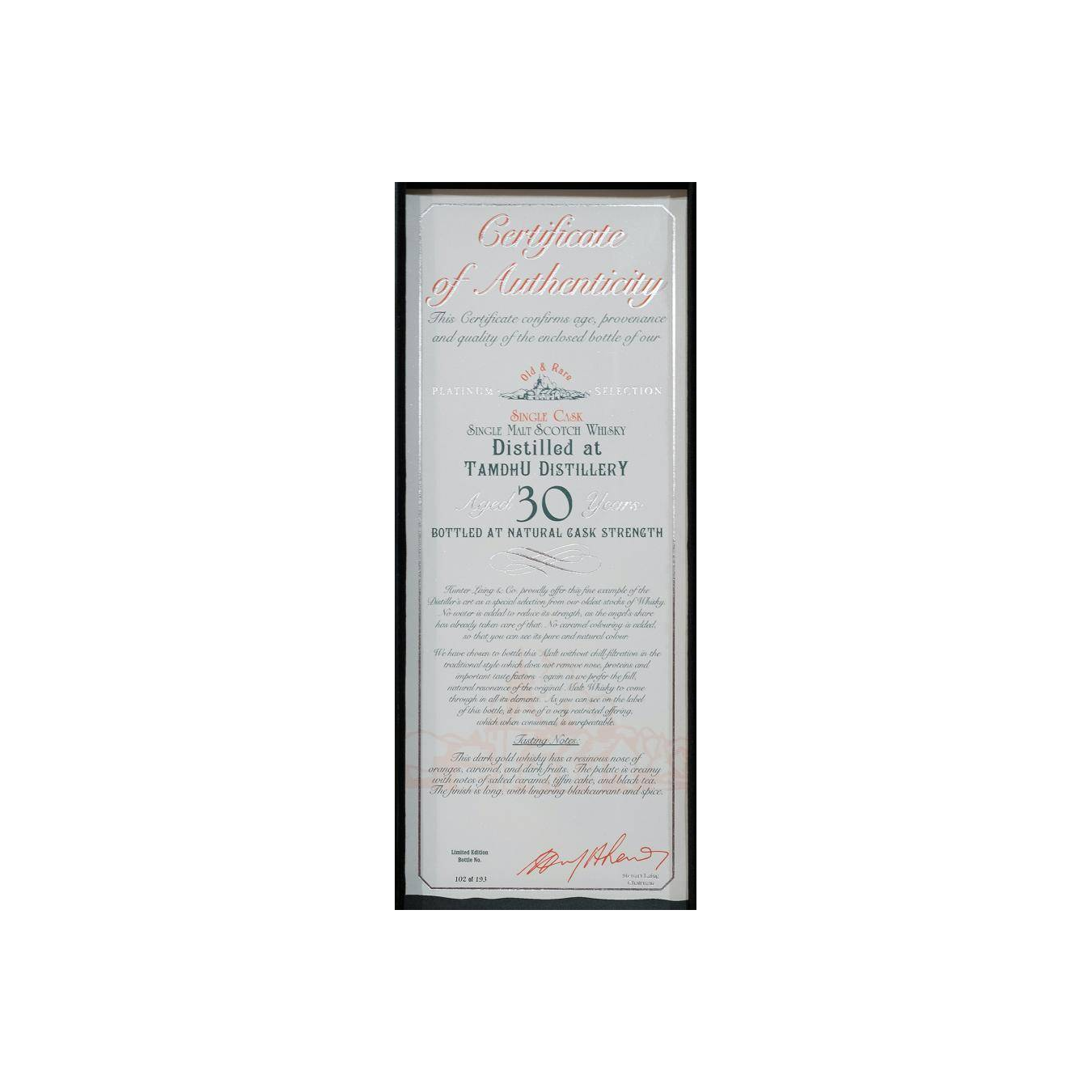 Tamdhu 1989 30 Years Single Malt Whisky 2