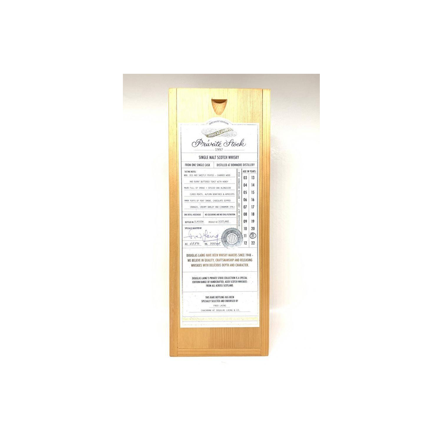 Bowmore 1997 21 Years Single Malt Whisky 2