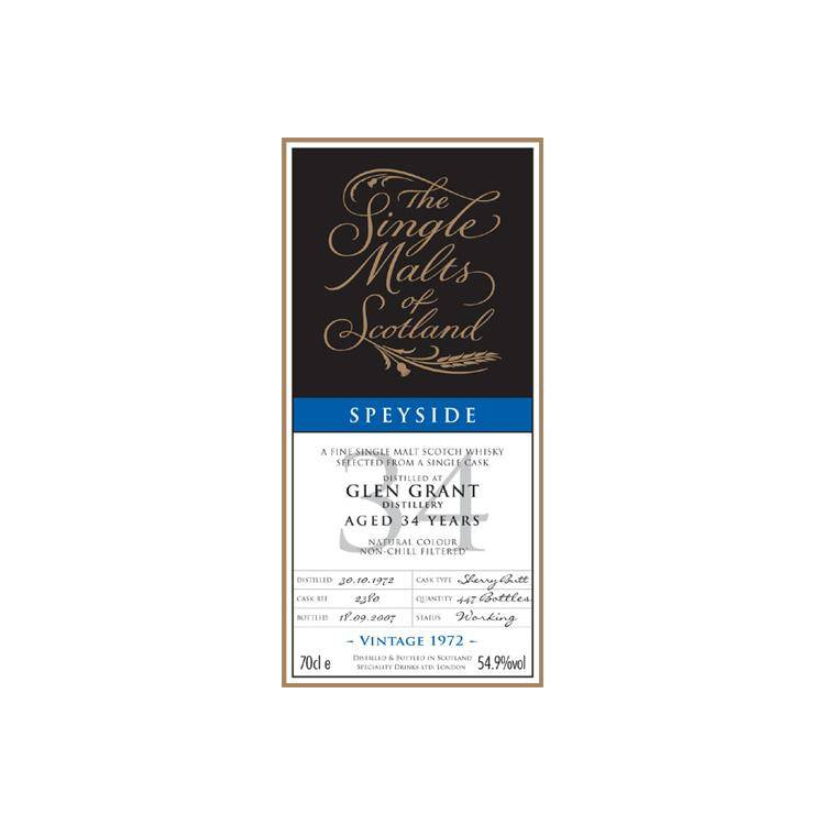 Glen Grant The Single Malts of Scotland 1972 34 Years Single Malt Whisky 2