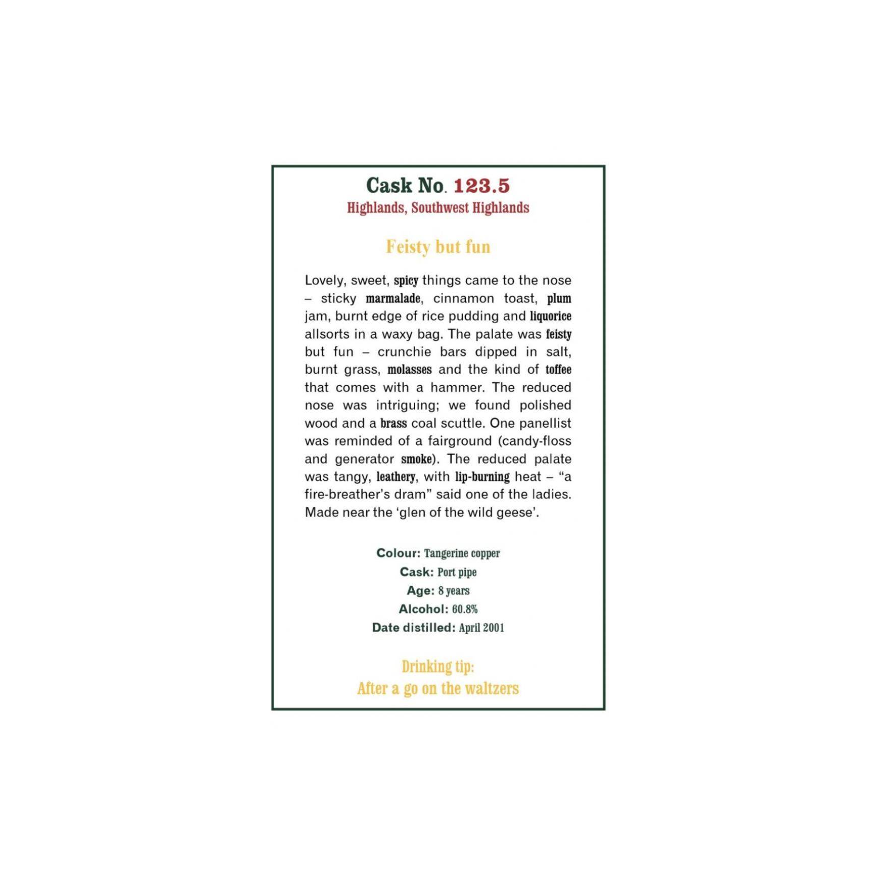 The Scotch Malt Whisky Society 2001 8 Years Single Malt Whisky