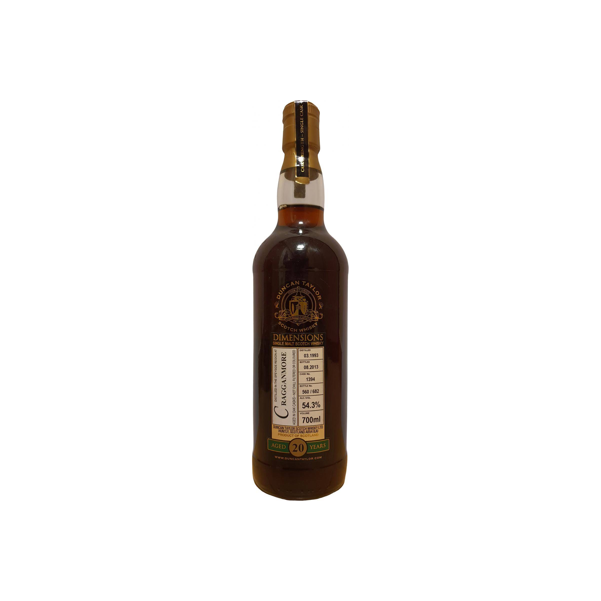 Cragganmore Dimensions 1993 20 Years Single Malt Whisky