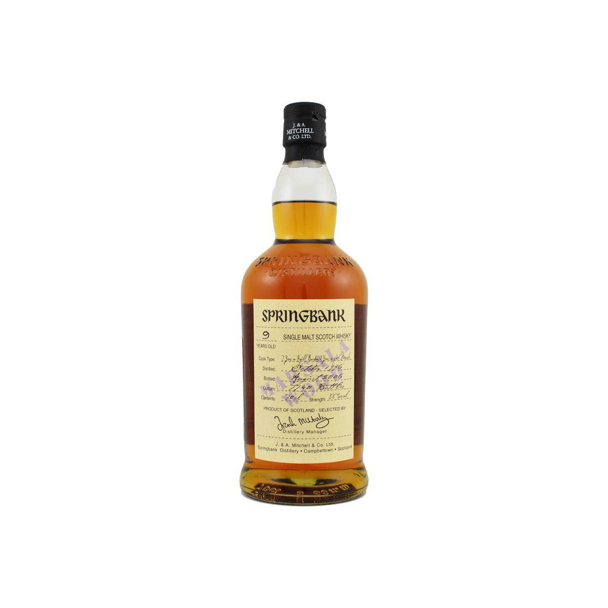 Springbank 1996 9 Years Single Malt Whisky