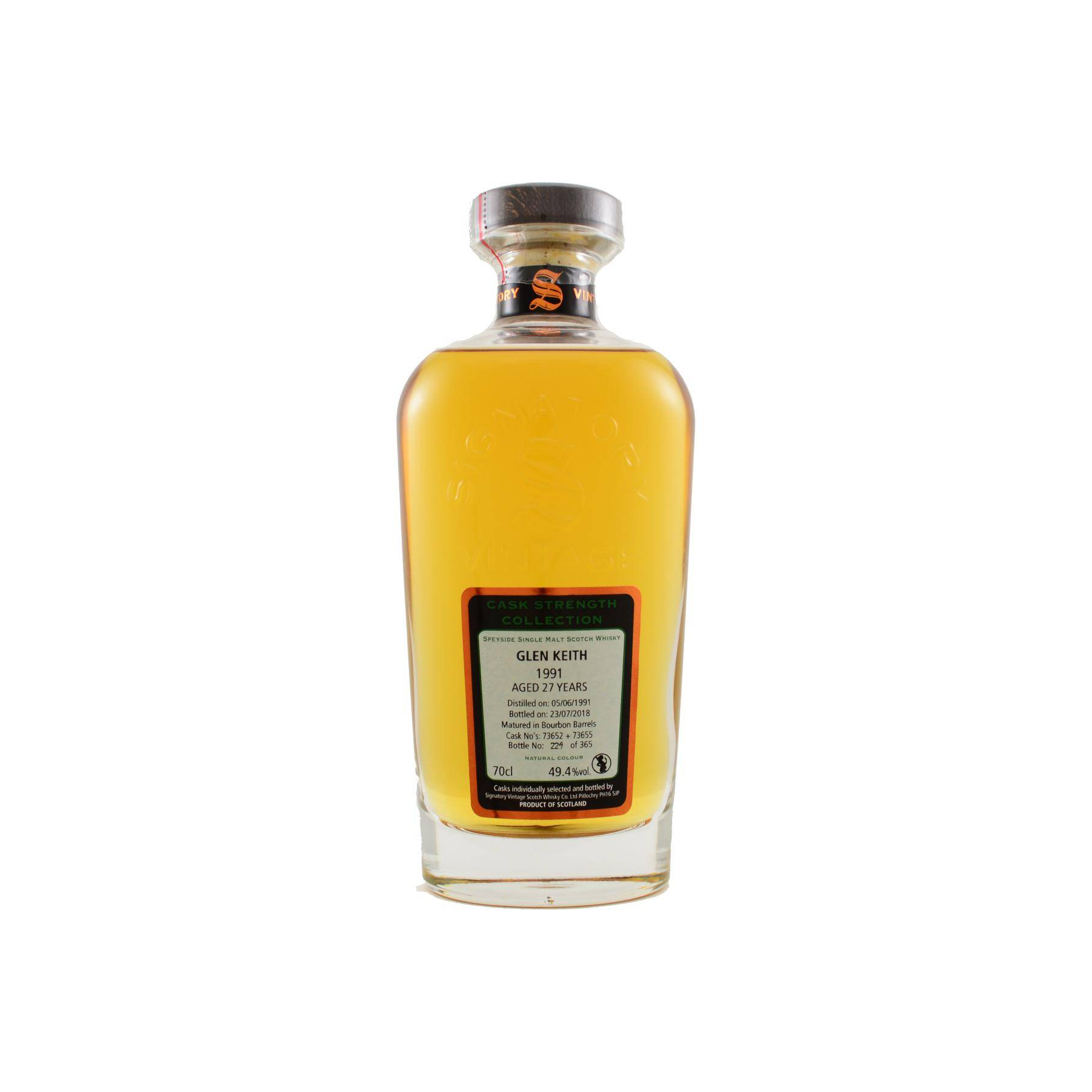 Glen Keith Cask Strength Collection 1991 27 Years Single Malt Whisky