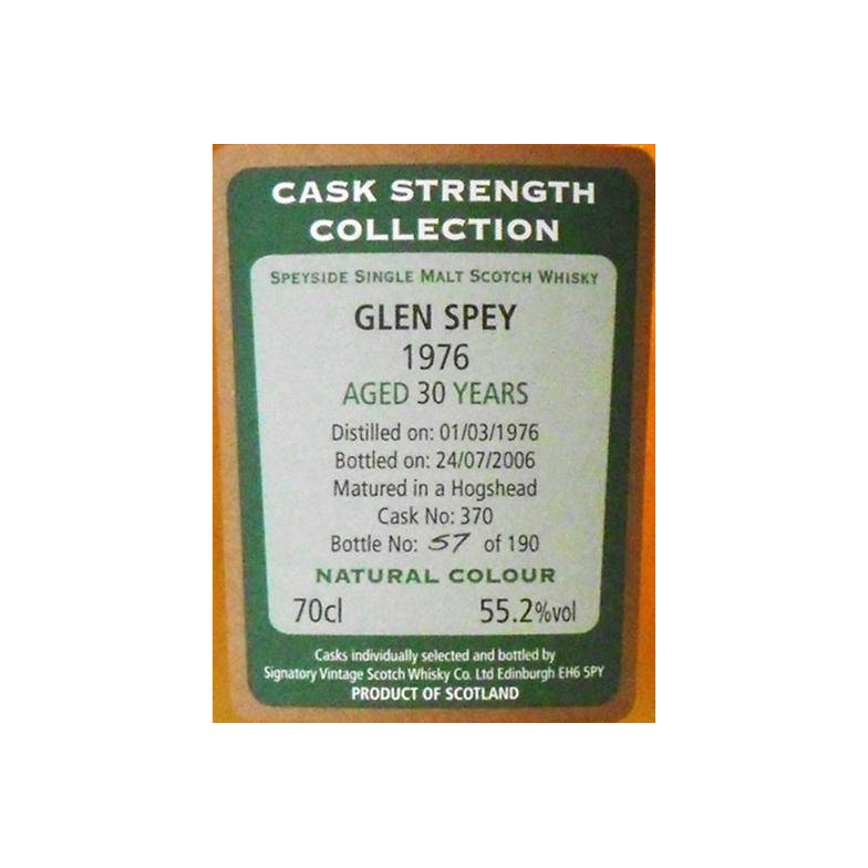 Glen Spey Cask Strength Collection 1976 30 Years Single Malt Whisky 2