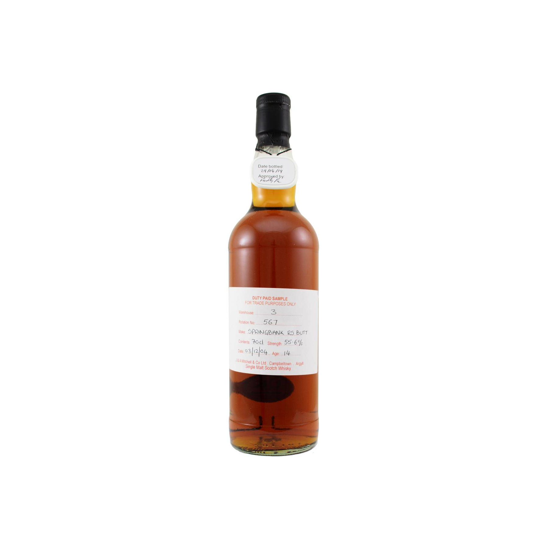 Springbank Duty Paid Sample - For Trade Purposes Only 2004 14 Years Single Malt Whisky