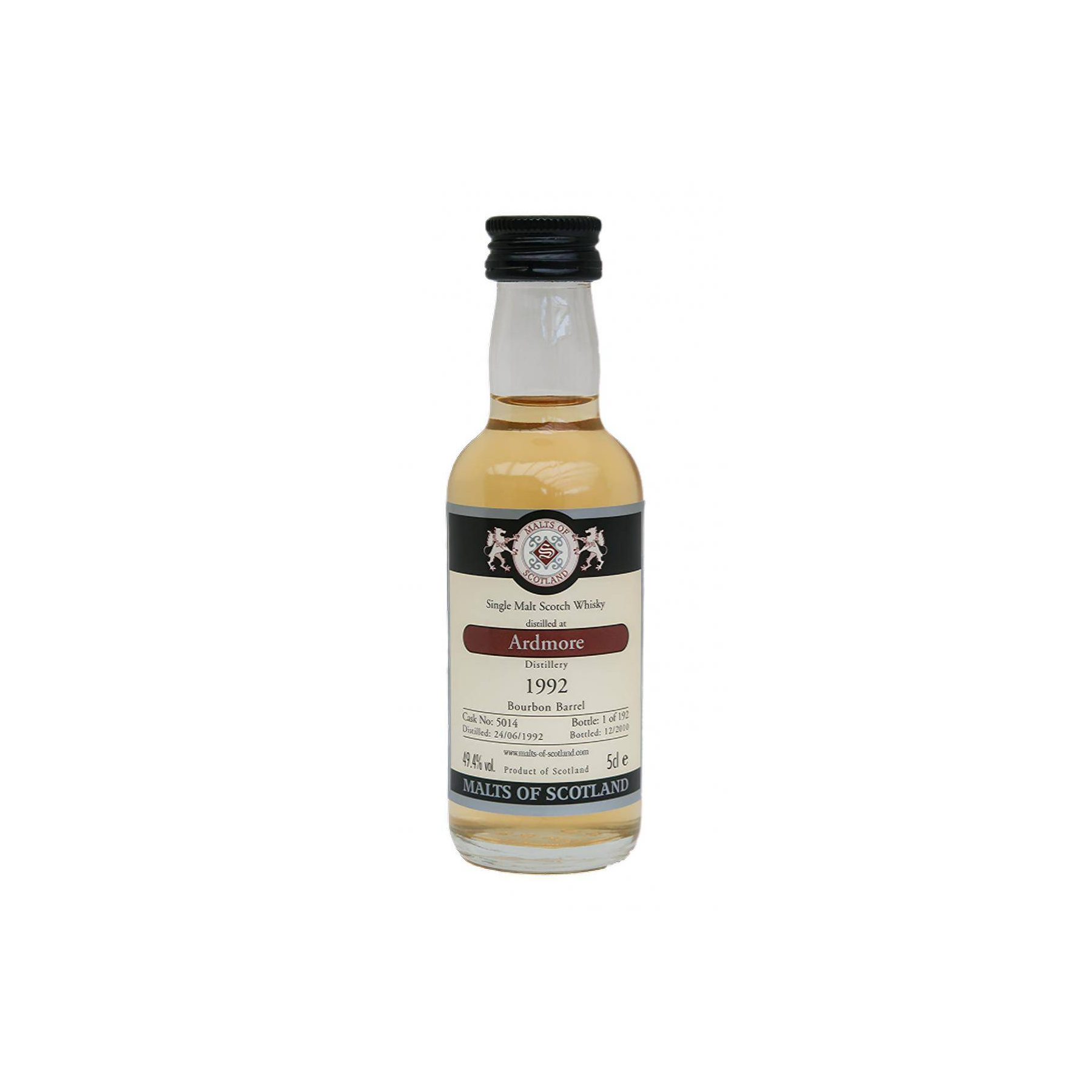 Ardmore Miniature 1992 18 Years Single Malt Whisky 2