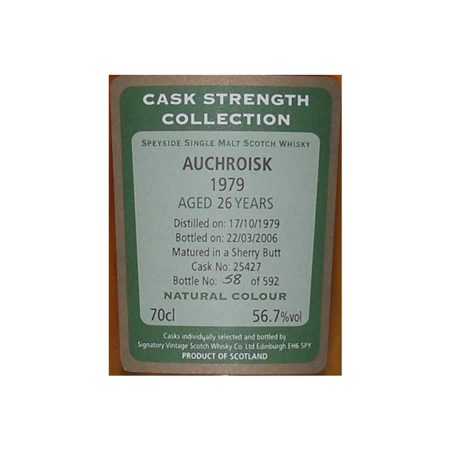 Auchroisk Cask Strength Collection 1979 26 Years Single Malt Whisky 2