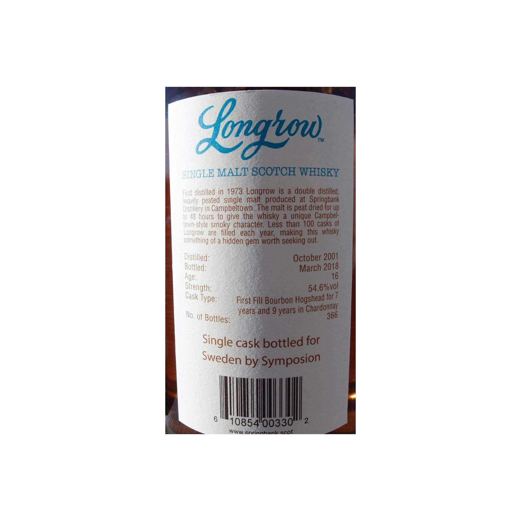 Longrow Single Cask 2001 16 Years Single Malt Whisky 3