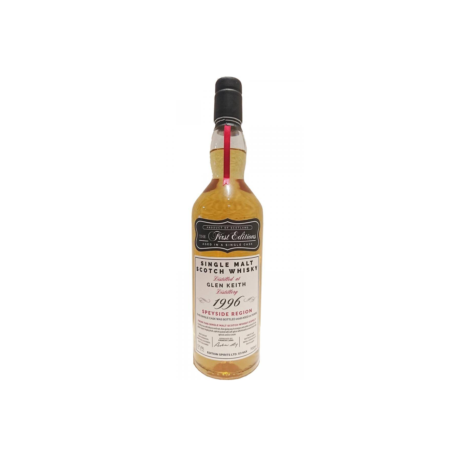 Glen Keith The First Editions 1996 21 Years Single Malt Whisky