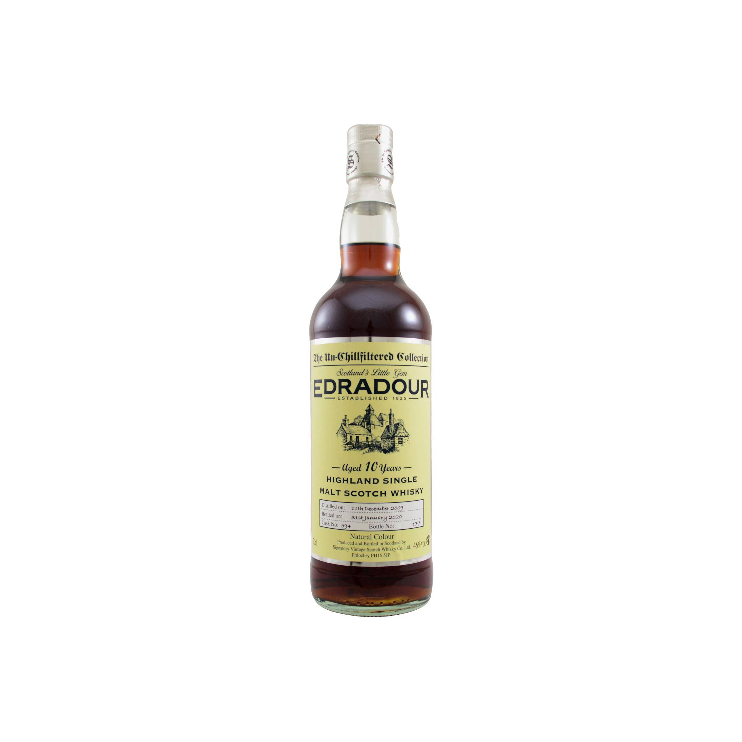 Edradour The Un-Chillfiltered Collection 2009 10 Years Single Malt Whisky