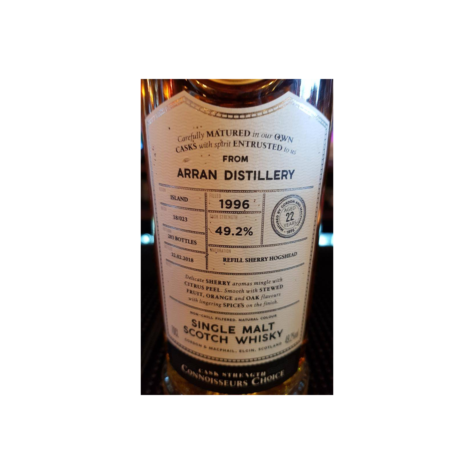 Arran Connoisseurs Choice - Cask Strength 1996 22 Years Single Malt Whisky 2