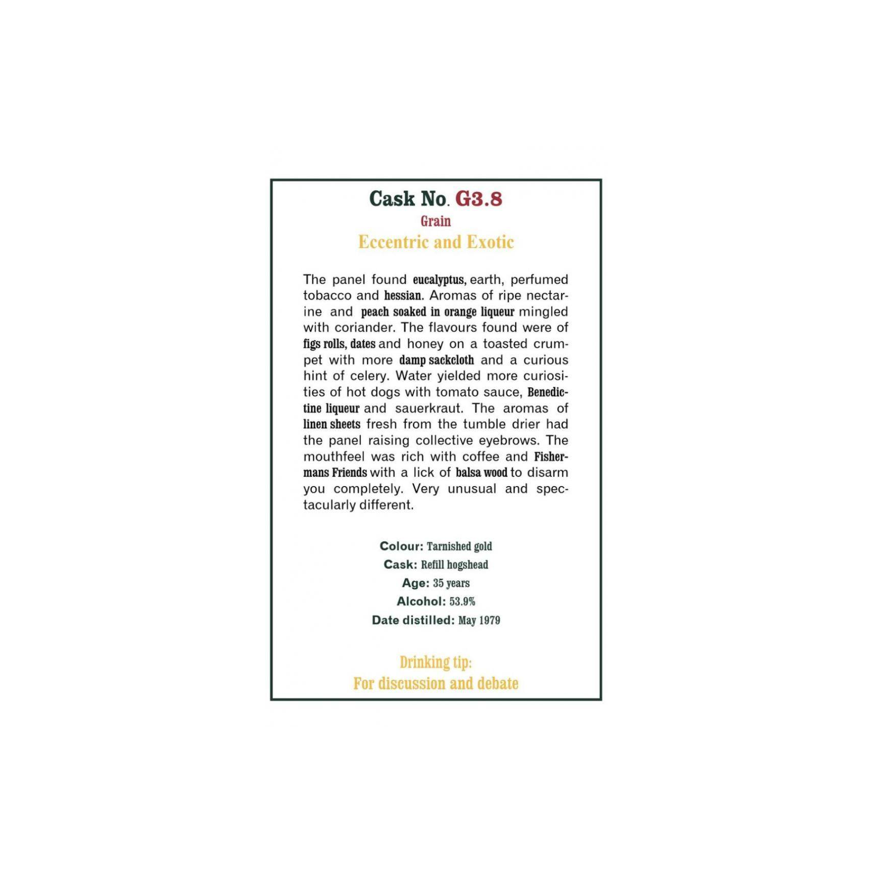 The Scotch Malt Whisky Society 1979 35 Years Single Grain Whisky