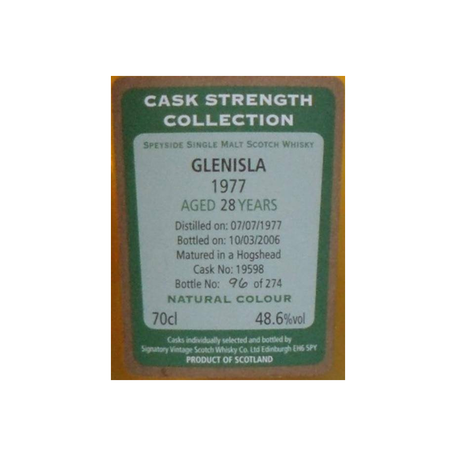 Glen Keith Cask Strength Collection 1977 28 Years Single Malt Whisky 2