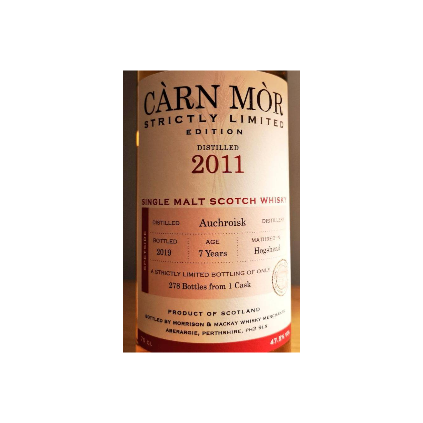 Auchroisk 2011 7 Years Single Malt Whisky