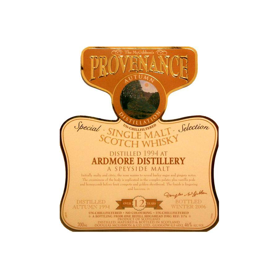 Ardmore McGibbon's Provenance 1994 12 Years Single Malt Whisky 2
