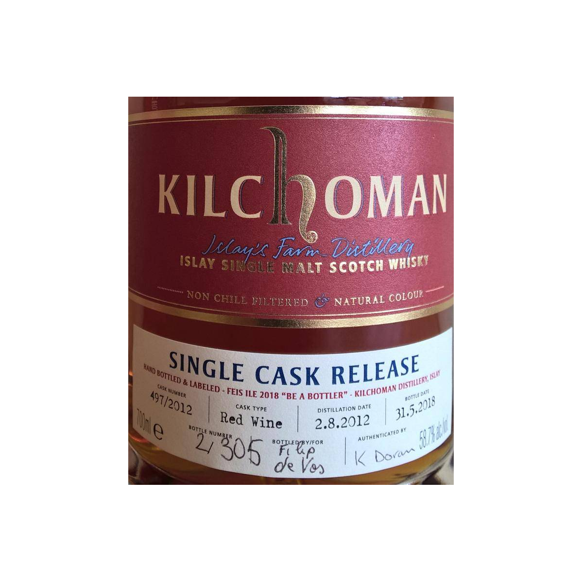 Kilchoman 2012 5 Years Single Malt Whisky 2