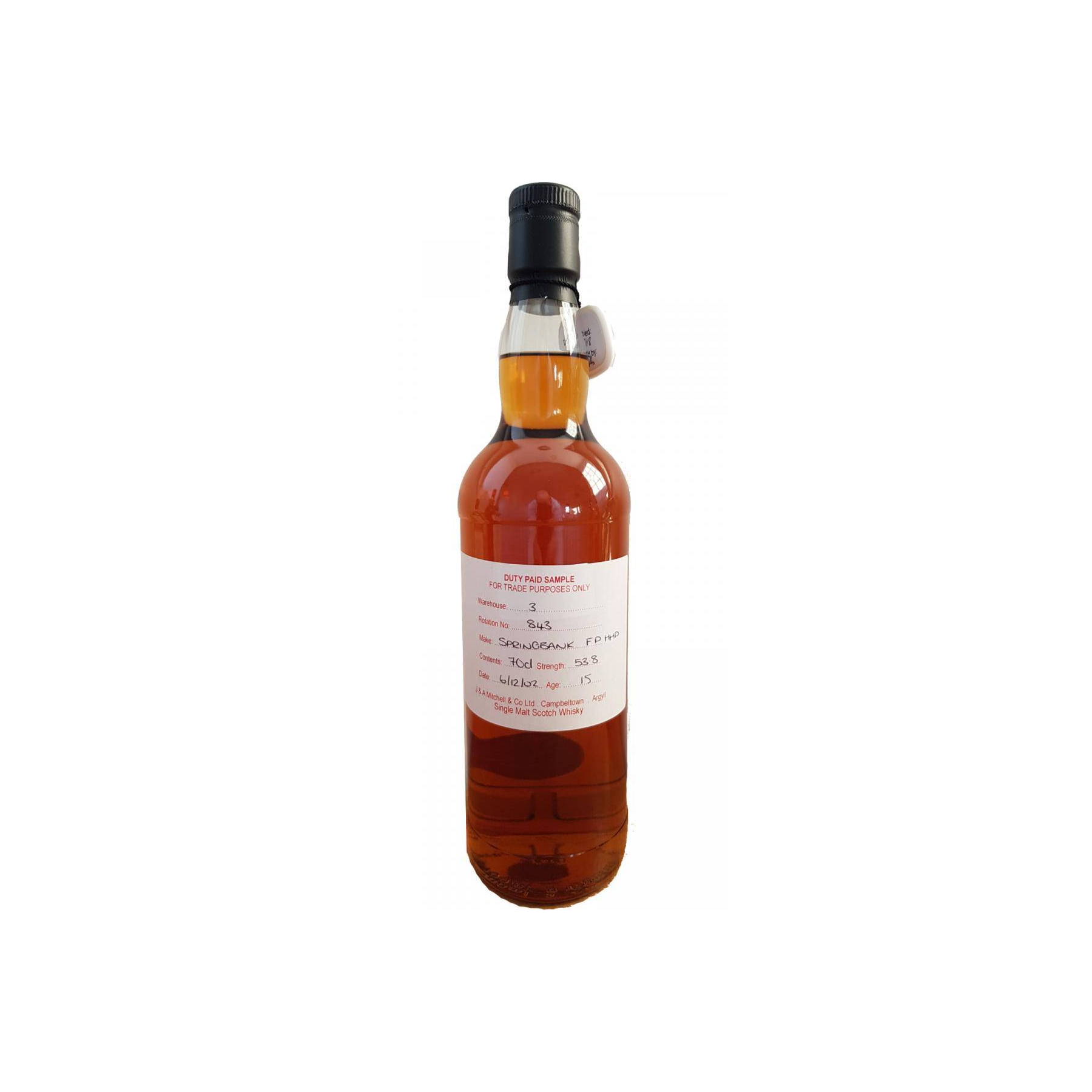 Springbank Duty Paid Sample - For Trade Purposes Only 2002 15 Years Single Malt Whisky