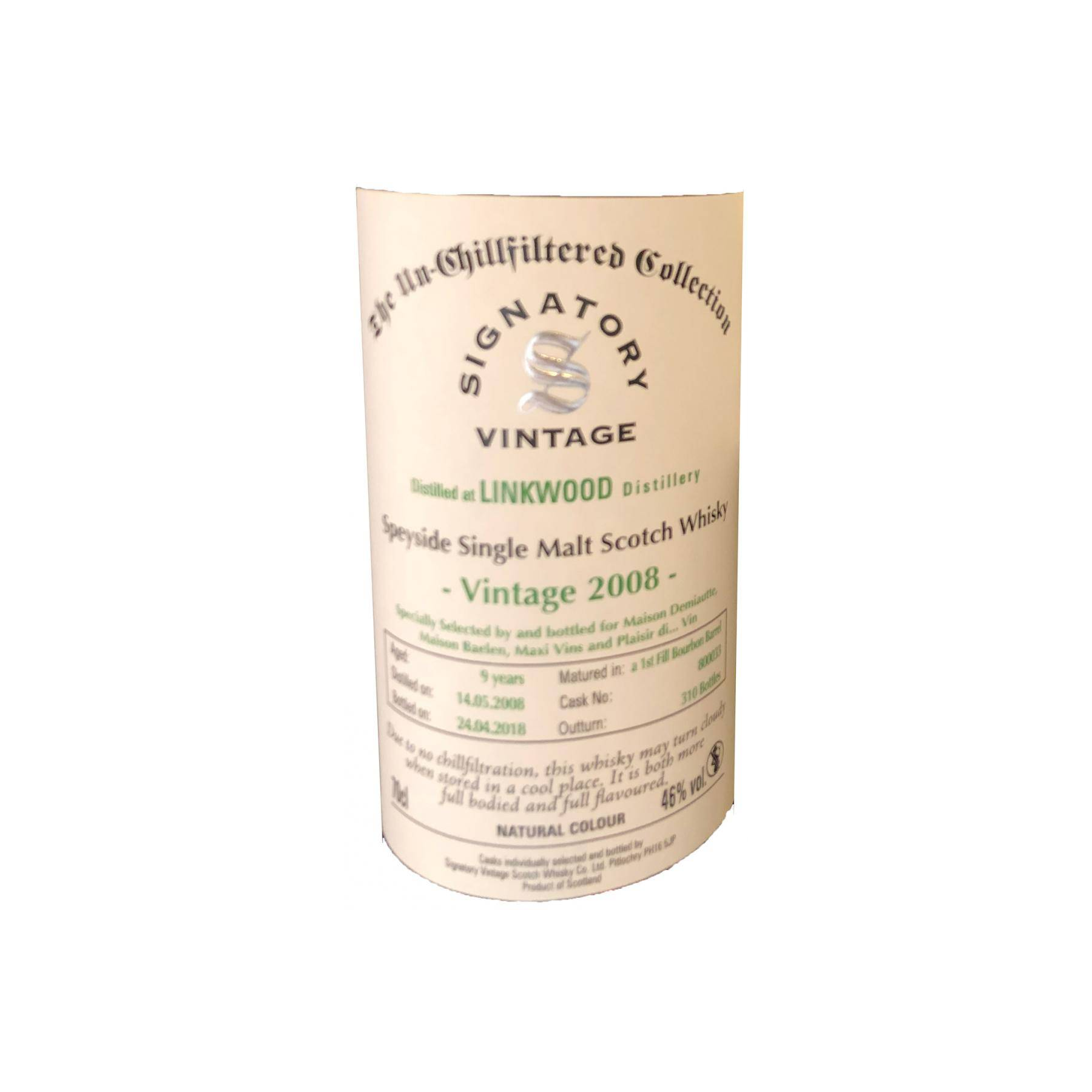 Linkwood The Un-Chillfiltered Collection 2008 10 Years Single Malt Whisky