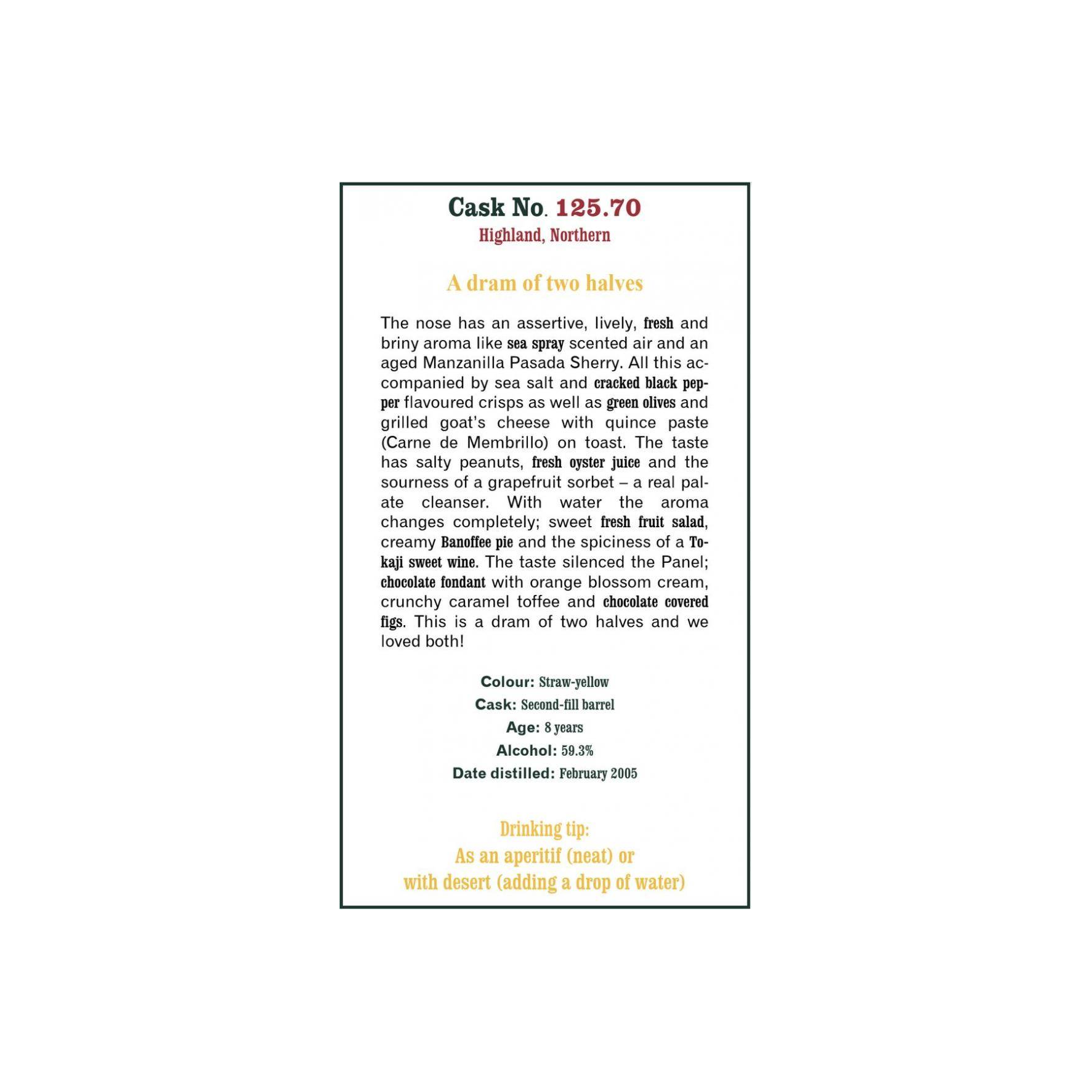 The Scotch Malt Whisky Society 2005 8 Years Single Malt Whisky