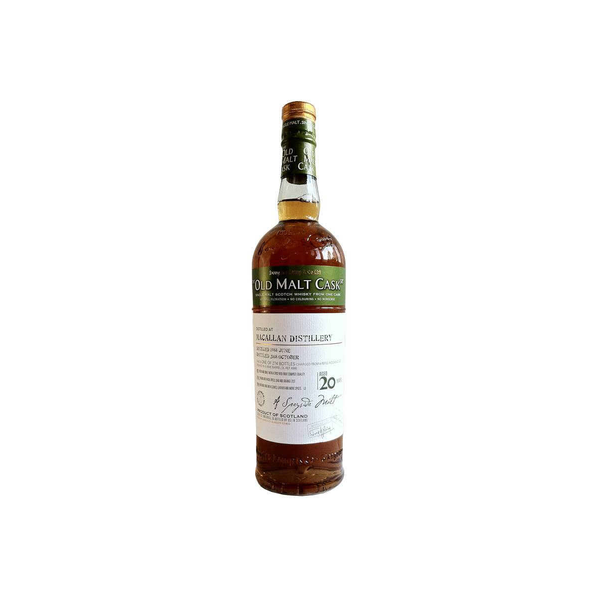 The Macallan Old Malt Cask 1988 20 Years Single Malt Whisky