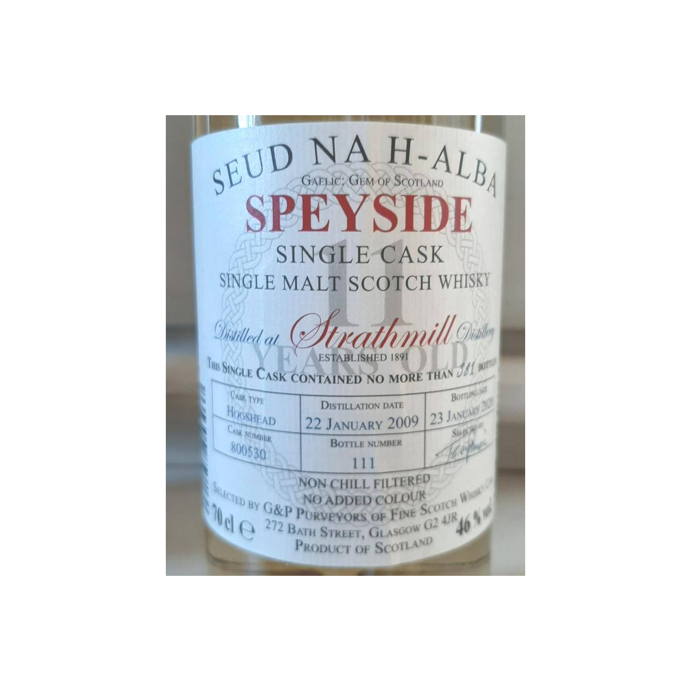 Strathmill 2009 11 Years Single Malt Whisky
