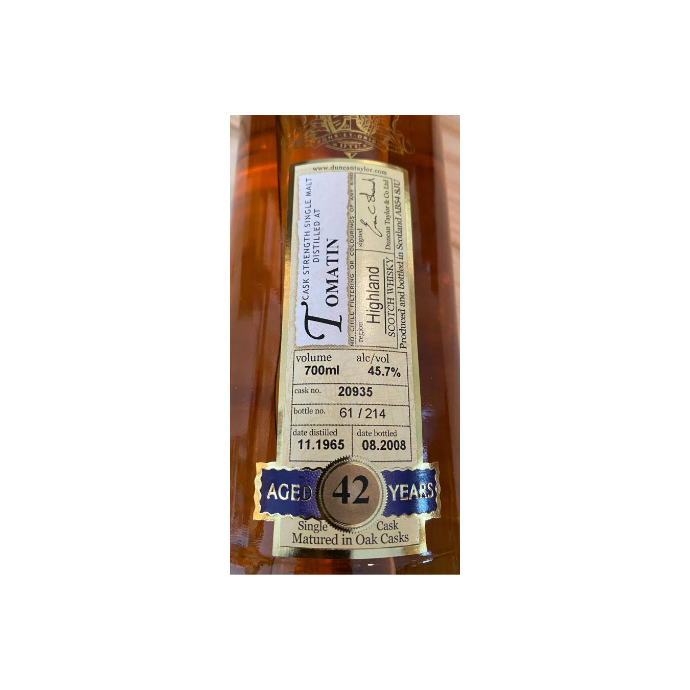 Tomatin Rare Auld 1965 42 Years Single Malt Whisky 3