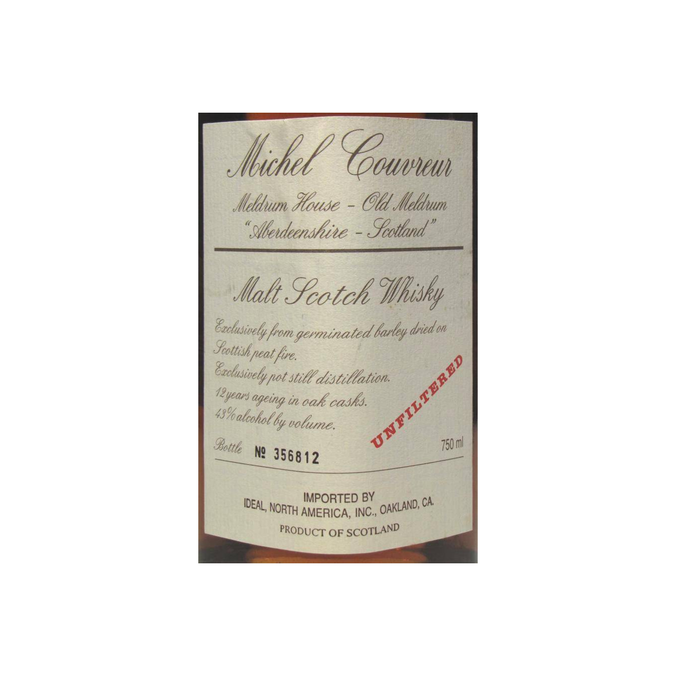 Michel Couvreur 12 Years Single Malt Whisky 2