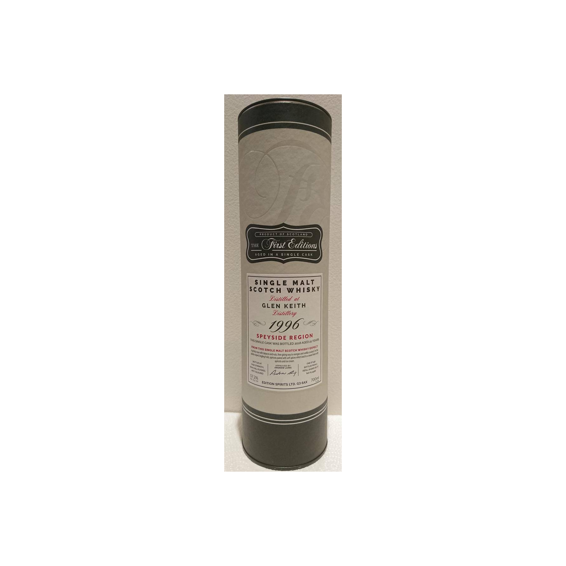 Glen Keith The First Editions 1996 21 Years Single Malt Whisky 3