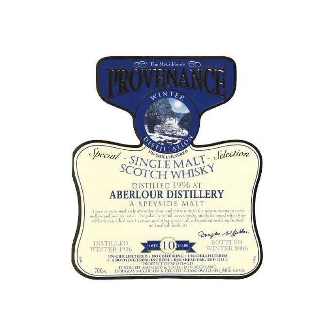 Aberlour McGibbon's Provenance 1996 10 Years Single Malt Whisky 2