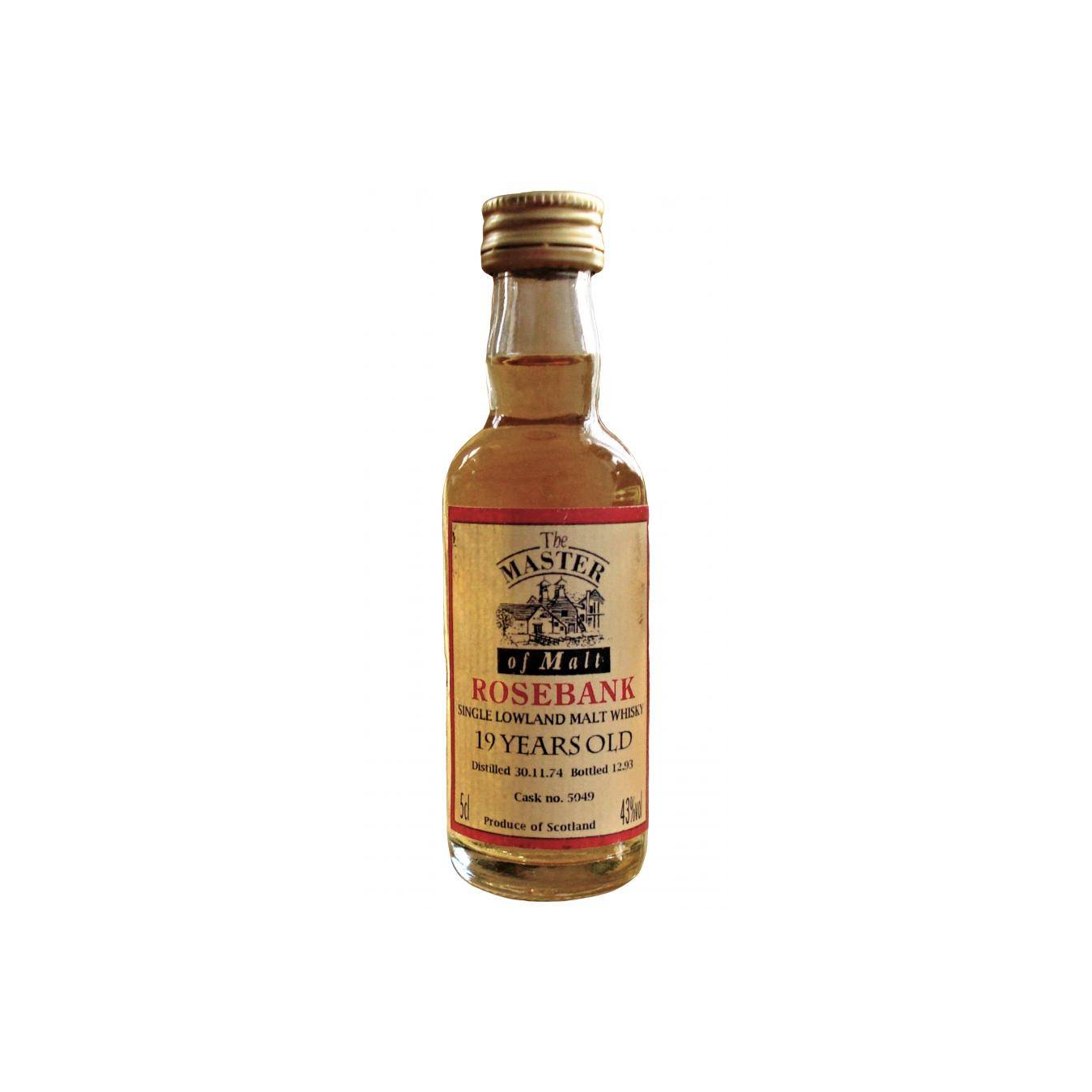 Rosebank Miniature 1974 19 Years Single Malt Whisky 2