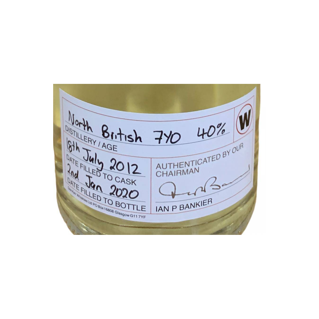 North British 2012 7 Years Single Grain Whisky