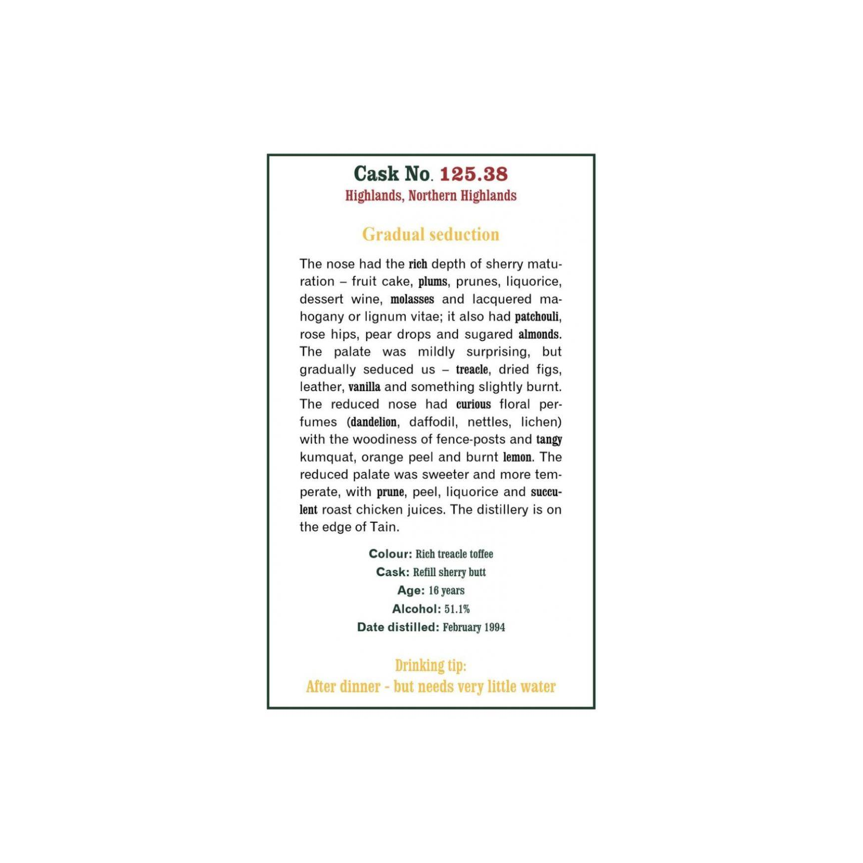 The Scotch Malt Whisky Society 1994 16 Years Single Malt Whisky