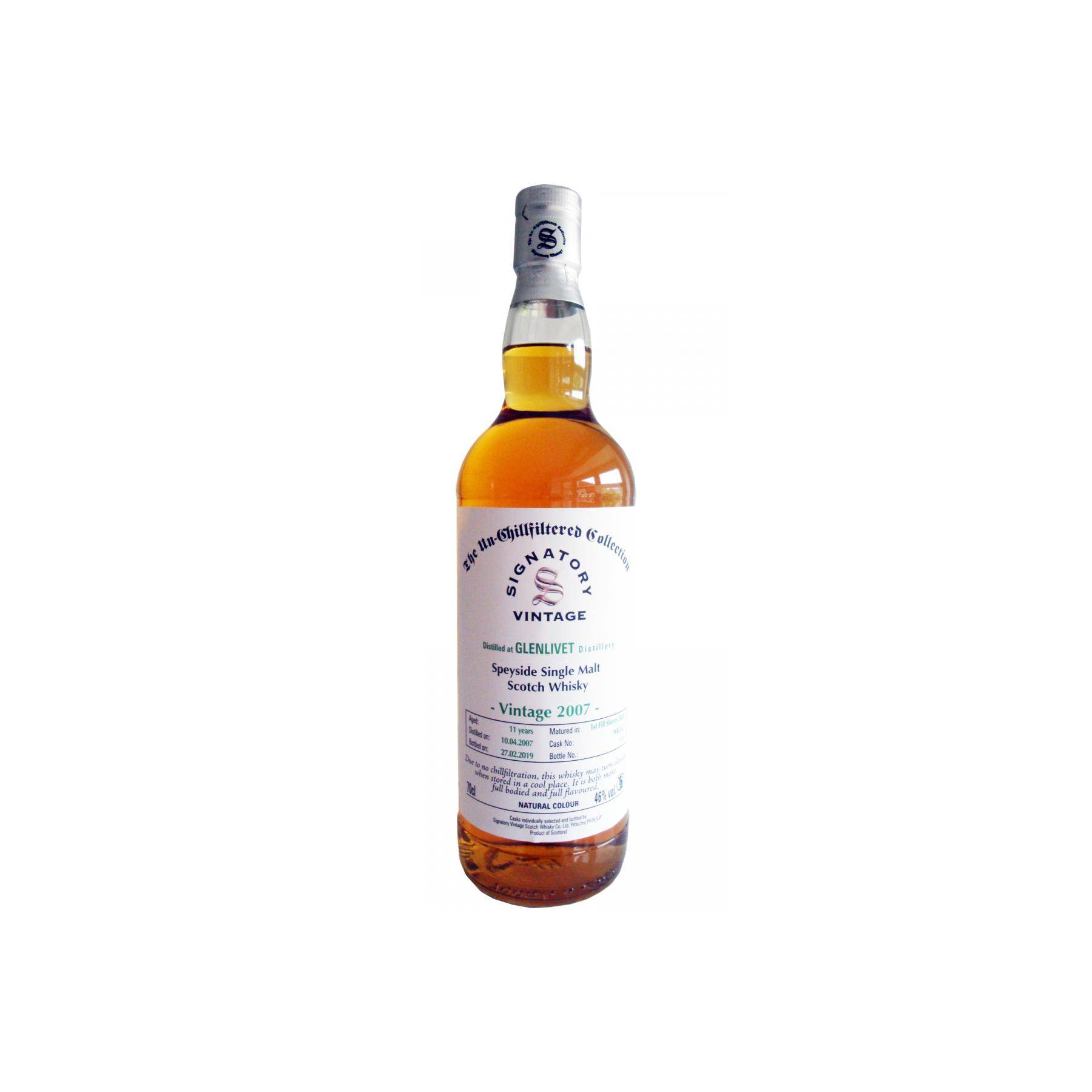 The Glenlivet The Un-Chillfiltered Collection 2007 11 Years Single Malt Whisky