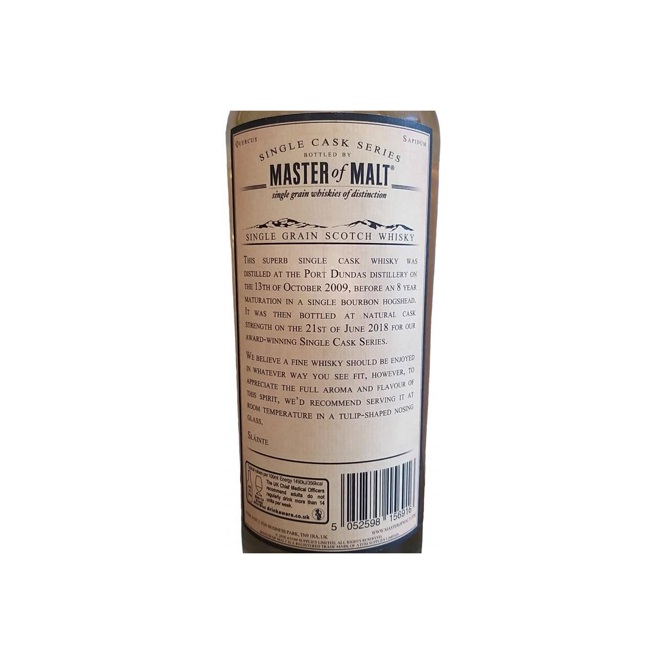Port Dundas Single Cask 2009 8 Years Single Grain Whisky 2