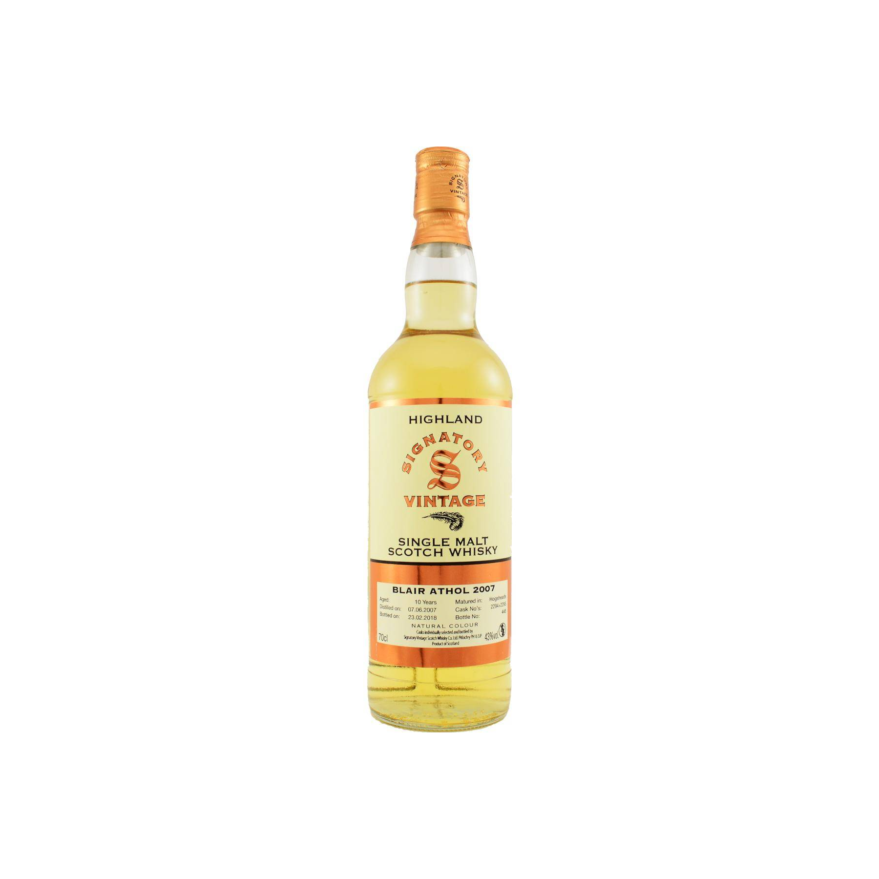 Blair Athol Vintage Collection 2007 10 Years Single Malt Whisky