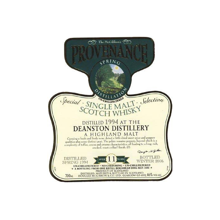 Deanston McGibbon's Provenance 1994 11 Years Single Malt Whisky