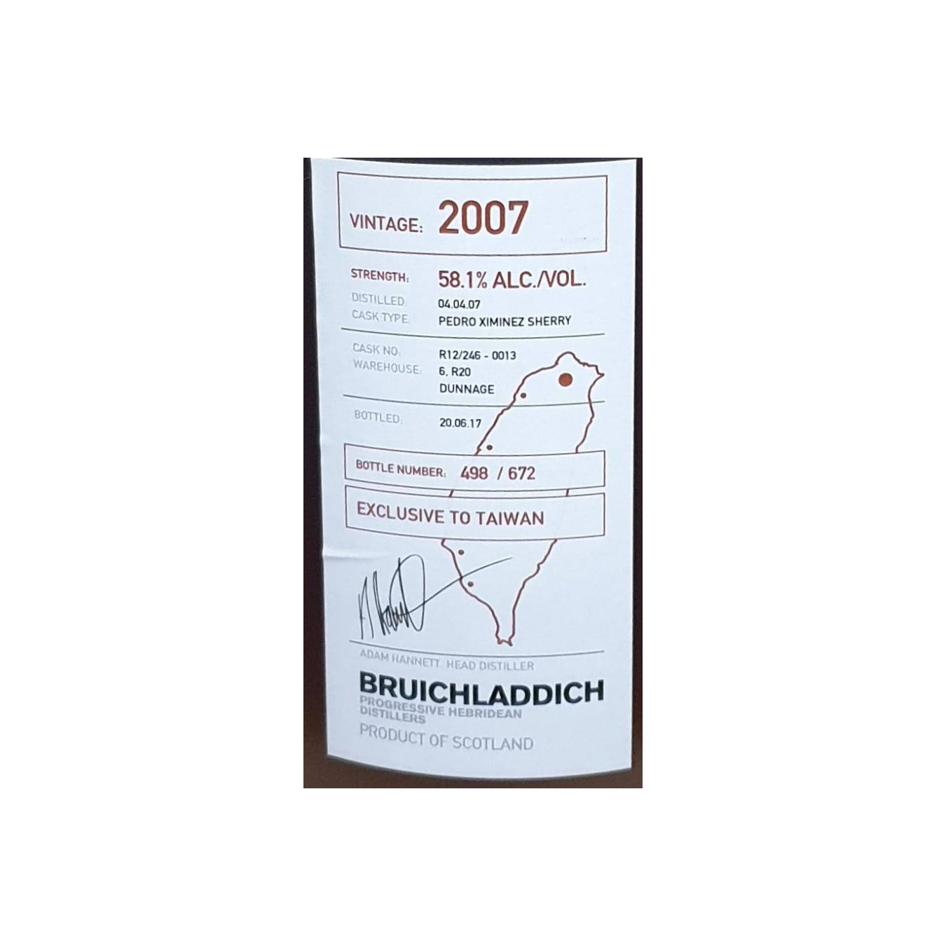 Bruichladdich 2007 10 Years Single Malt Whisky 2