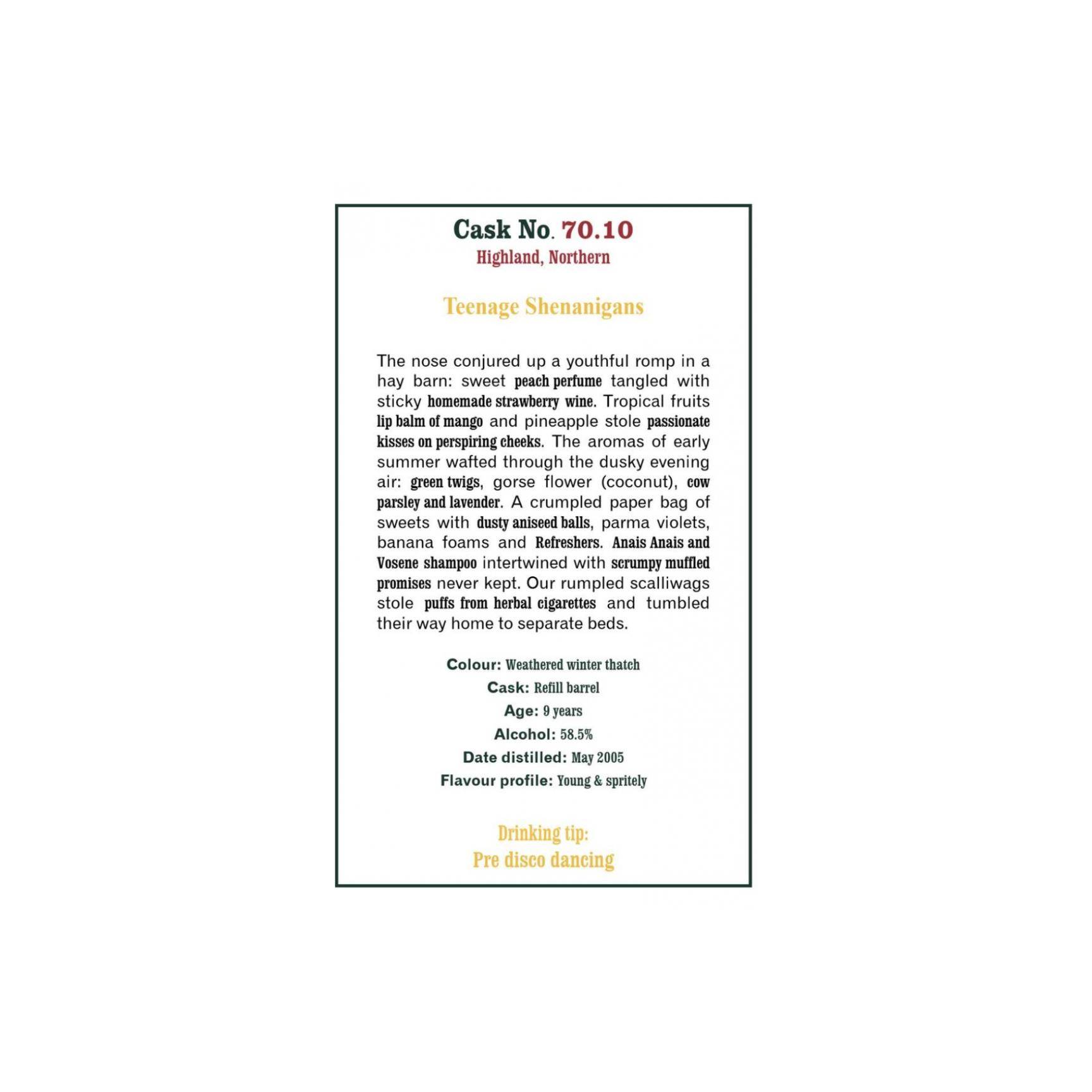 The Scotch Malt Whisky Society 2005 9 Years Single Malt Whisky
